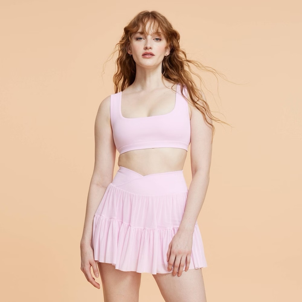 Blogilates Women's Crisscross Sports Bra Light Pink